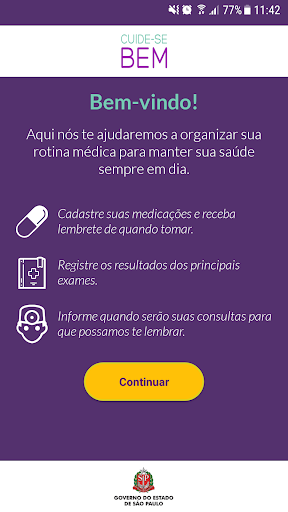 Android application Cuide-se Bem Saúde screenshort