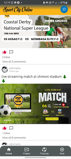 SportCityApp Screen 2
