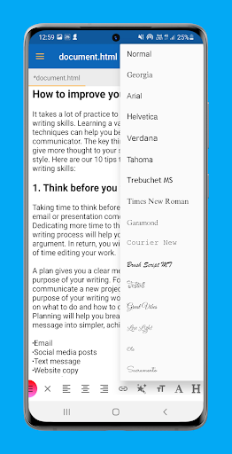 Android application Text Editor & Writer PRO screenshort