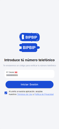 Android application BipBip screenshort