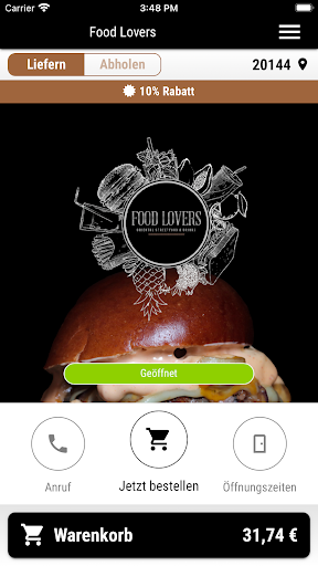 Android application Food Lovers screenshort