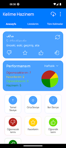 Android application Kelime Hazinem - Arapça Hazine screenshort