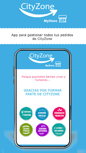 Android application CityZone MyStore screenshort