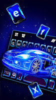 screenshot of Neon Sports Car Keyboard Theme