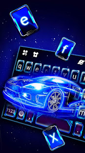 Neon Sports Car Keyboard Theme 7.2.0_0323 APK screenshots 2