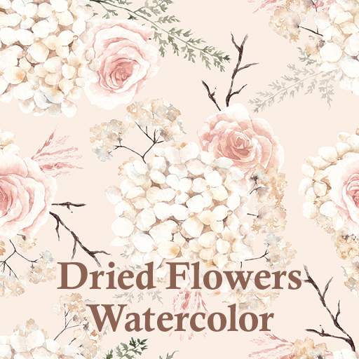 Dried Flowers Watercolor Theme logo