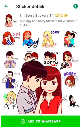 Sorry Stickers for WhatsApp screenshot 3