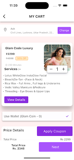 GlamCode- Luxury Home Salon Screen 2