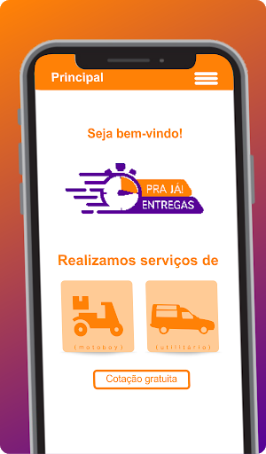 Android application Pra já entregas - Cliente screenshort