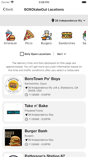 Boro Takeout Screen 3