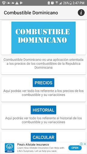 Android application Combustible Dominicano screenshort