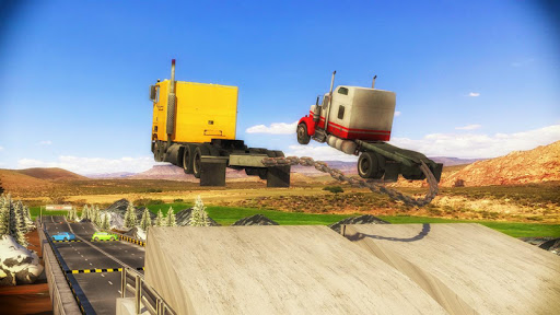 Chained Trucks against Ramp Screen 2