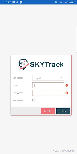 Android application SKYTrack Manager screenshort
