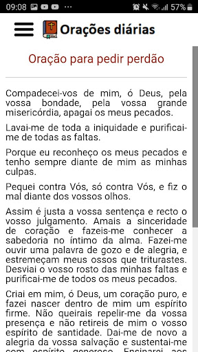 Android application Oração do dia a dia screenshort