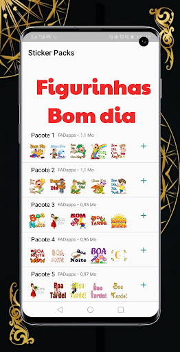 Android application Figurinhas Bom dia Boa tarde screenshort