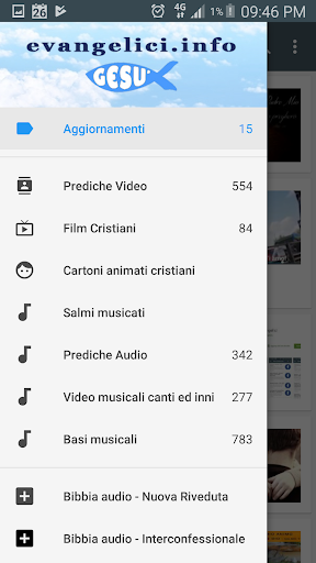 Android application Cristiani Evangelici screenshort