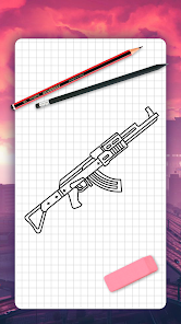 How to draw weapons. Step by s  screenshots 1