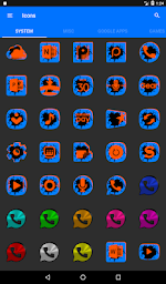 Cracked Blue and Orange Icon Pack Free
