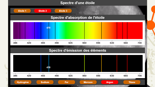 Android application Spectre d'une étoile screenshort