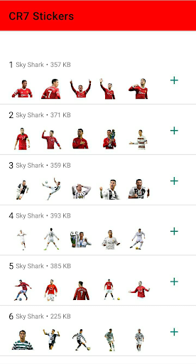 Android application Cristiano Ronaldo Stickers screenshort