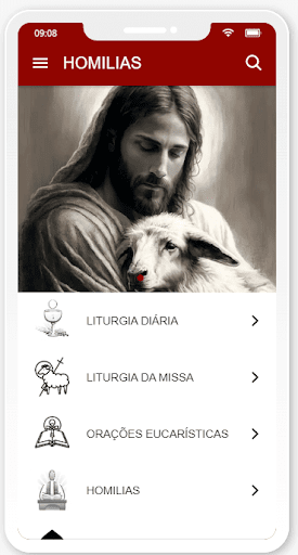 Android application Homilias screenshort