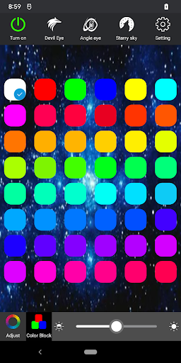 Android application Colors control screenshort
