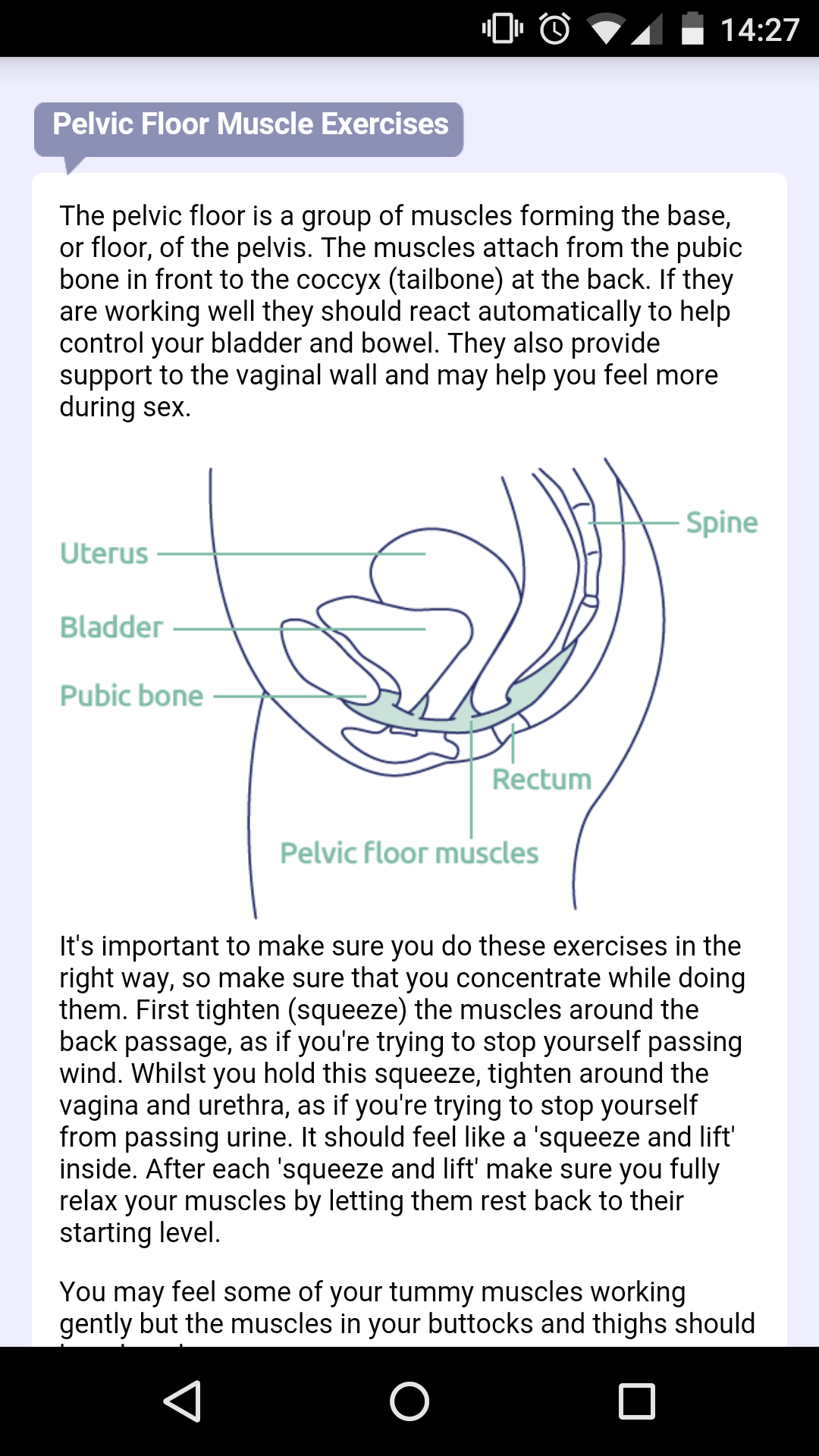 Android application Squeezy: NHS Pelvic Floor App screenshort