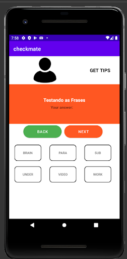 Android application Checkmate screenshort