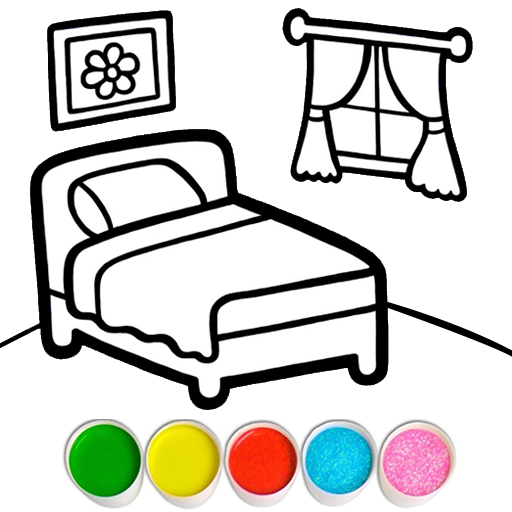 Bedroom Coloring For Kids Header - AppWisp.com