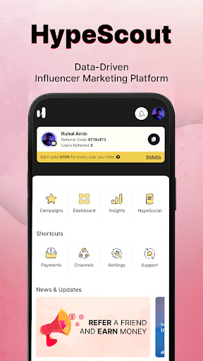 Android application HypeScout screenshort