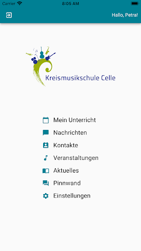Android application Kreismusikschule Celle screenshort