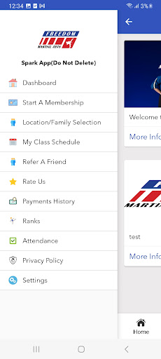Freedom Martial Arts App Screen 3
