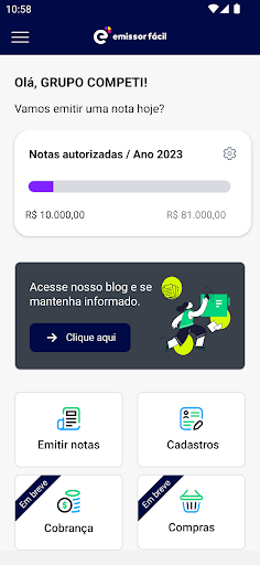 Novo Emissor Fácil Screen 2