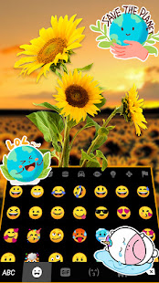 Sunflower Fields Keyboard Background 6.0.1129_8 APK screenshots 3