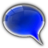 GO SMS Royal Blue Glass Theme icon