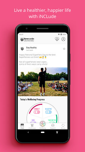 Android application iNCLude - Newcastle University screenshort