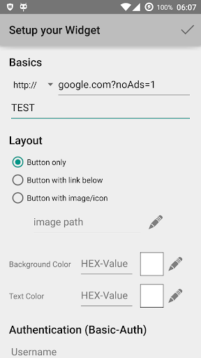 HTTP Request Widget Screen 3