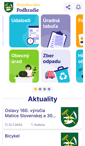 Android application Podhradie screenshort
