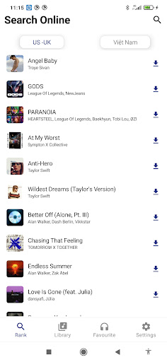 Android application Offline Music Player screenshort