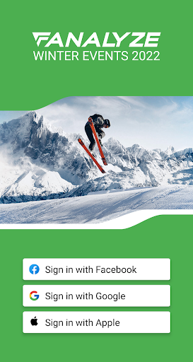 Android application Fanalyze Winter Events 2022 screenshort