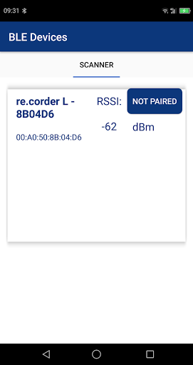 Android application re.corderUpdate screenshort