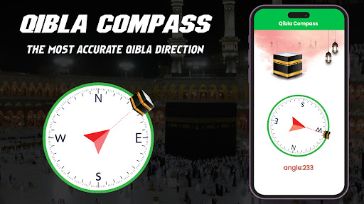Android application Qibla, GPS Compass Direction screenshort