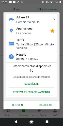 Parking Las Condes Screen 3