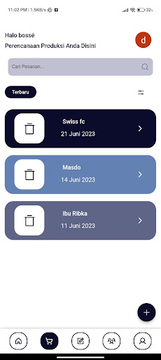 Atan App - Manajemen Produksi Screen 3