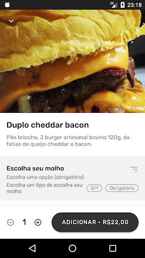 Burger One Screen 2