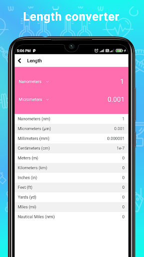 Unit converter Screen 2