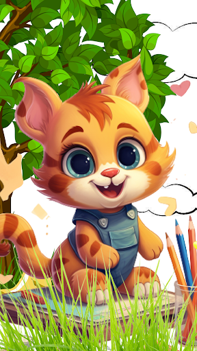 Android application Cats color: color by number screenshort