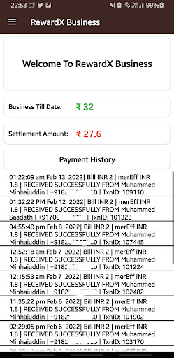 RewardX Business Screen 2