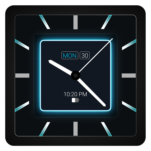 Blue Carbon Analog Watch Face 1.3 Icon