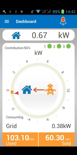 Android application SkyElectric screenshort